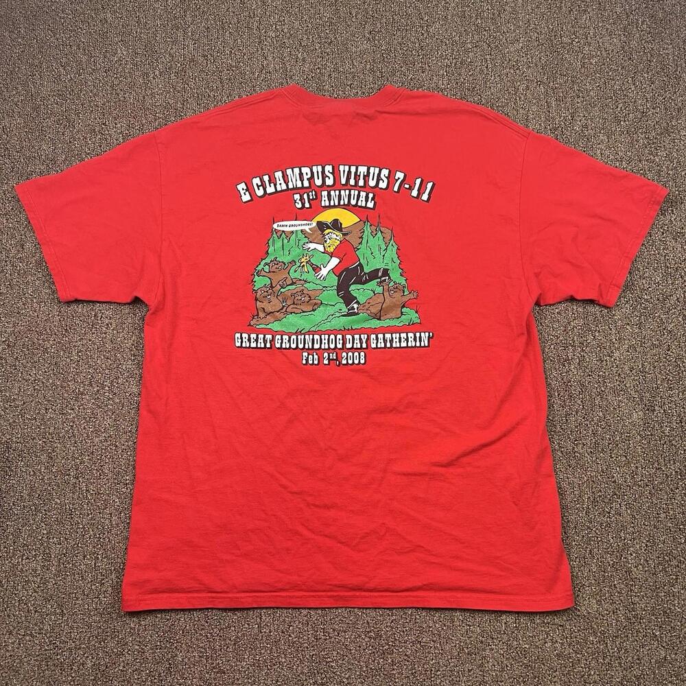 Vintage ECV E Clampus 7-11 Vitus Great Groundhog Day Gathering Shirt Sz XL